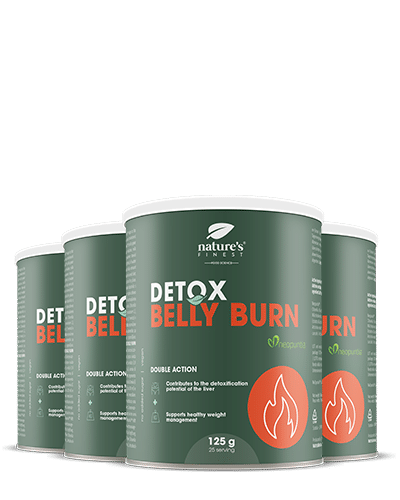 100% Belly Burn + DETOX | Pakiranje 4 kosov | Organsko | Najboljši napitek za izgubo teže | veganski izdelek za hujšanje | od Nature's Finest.